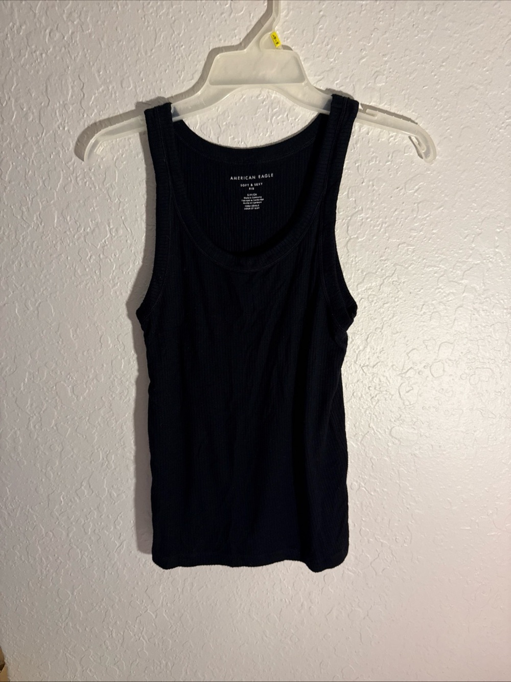 American Eagle Outfitters Black Ribbed Scoop Neck Tank